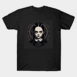 ADDAMS Family, Wednesday-inspired design, T-Shirt